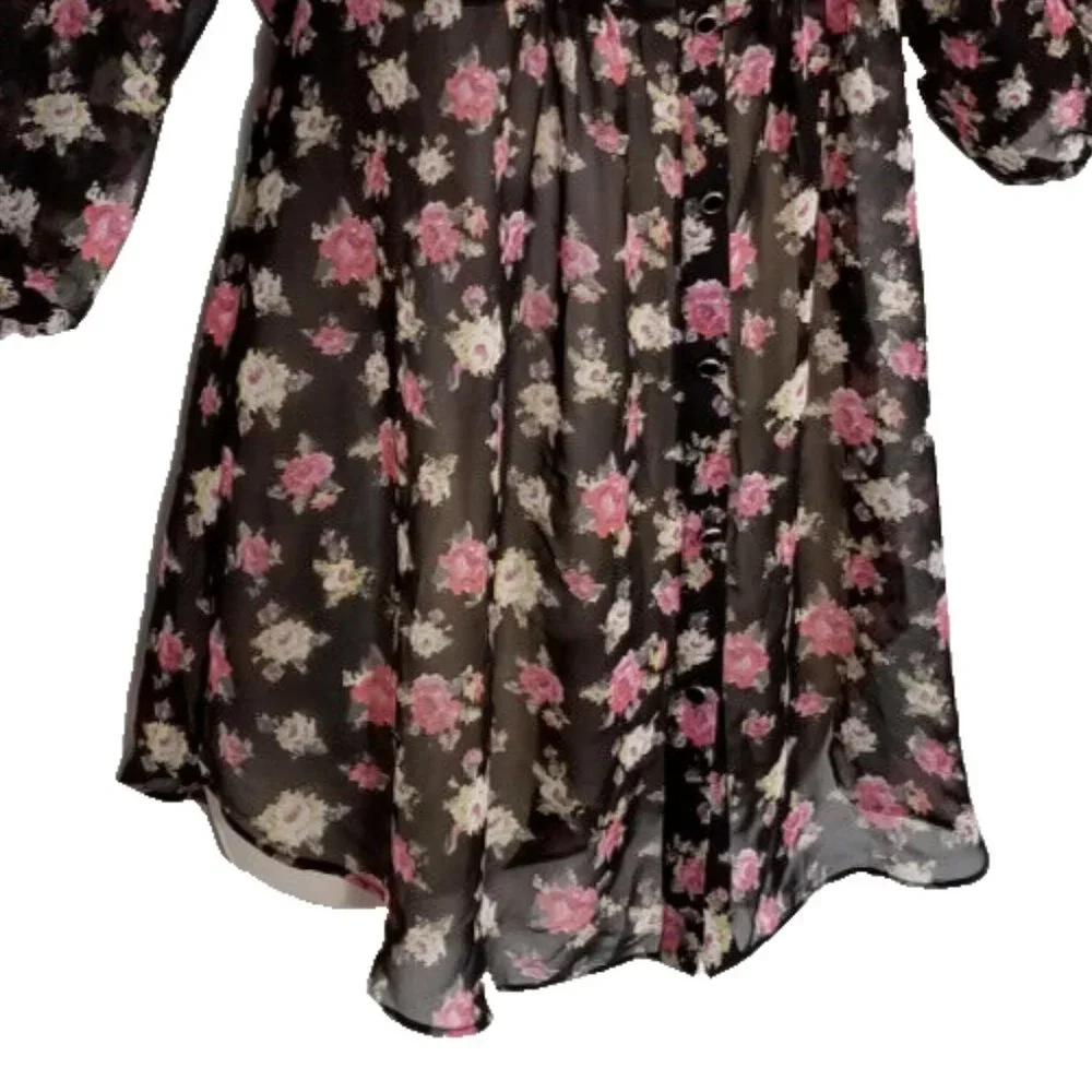 GUESS Chiffon Top Blouse 5854E1M - Picture 6 of 15